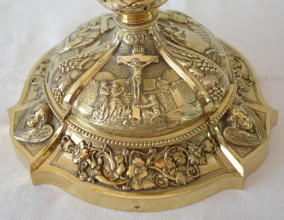 Antique solid silver gilt French Baroque Chalice